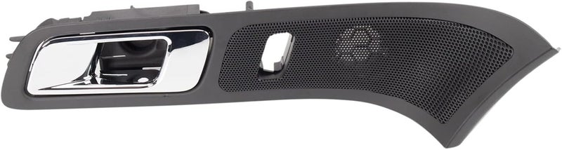 TRQ Front Left Interior Door Handle Black Housing with Chrome Lever Drivers Side Compatible with 2011-2015 Ford Explorer 2013-2015 Police Interceptor Utility - Image 1